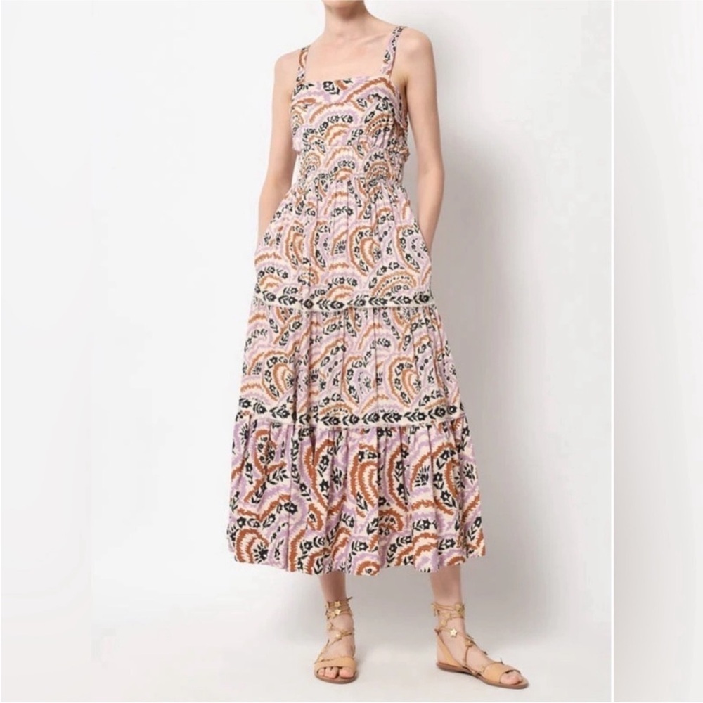 Nwt Omika Monroe Midi Dress Lucia Lavender Sz Sm